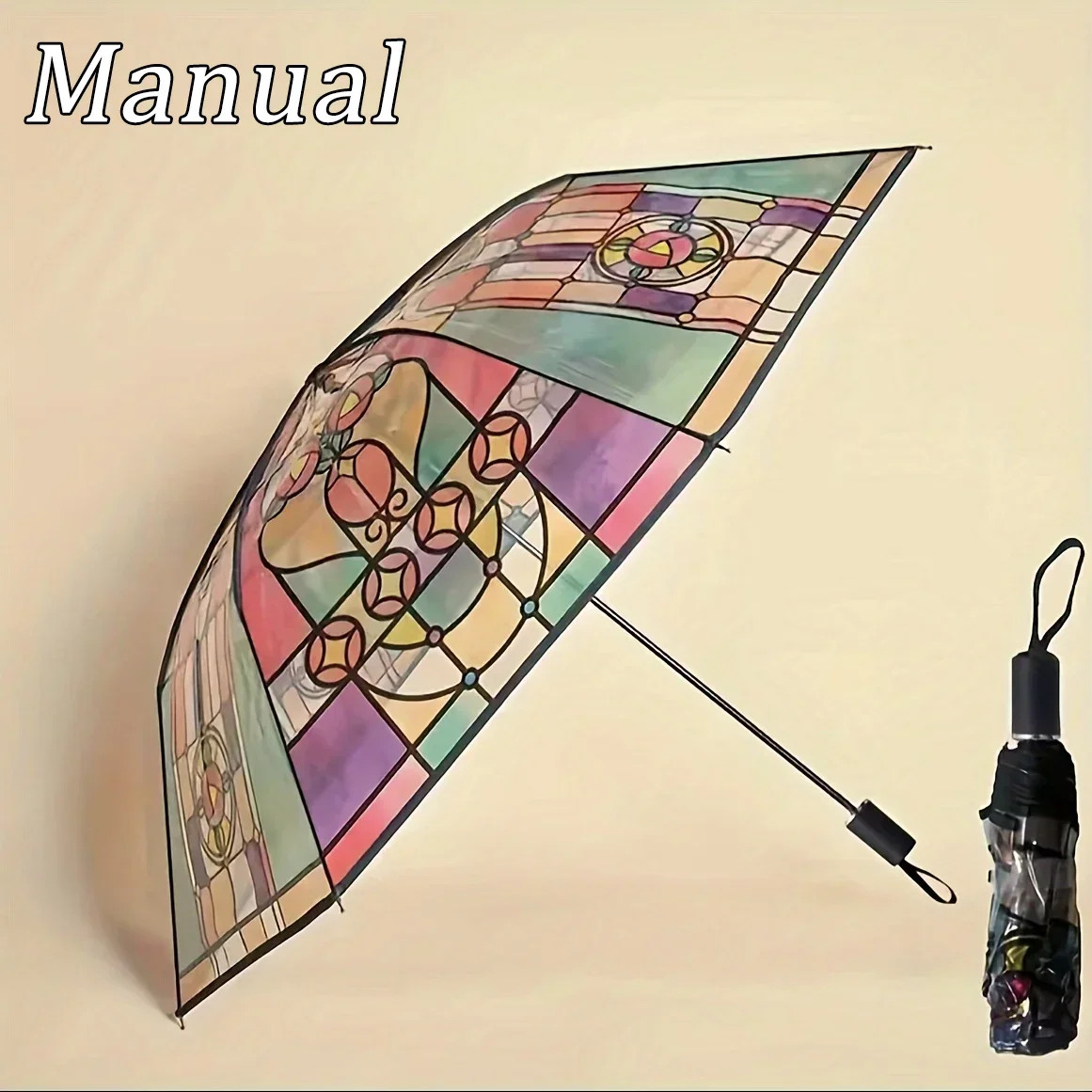 Romantic British Rainforest Arch Transparent Umbrella with Automatic Opening