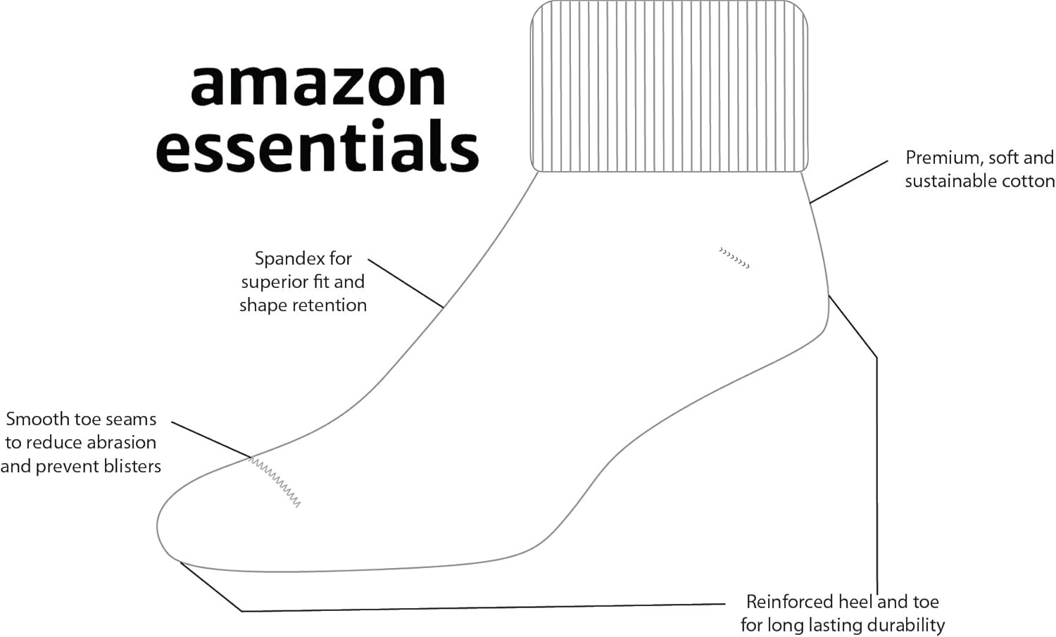 Womens Lightweight Turn Cuff Socks