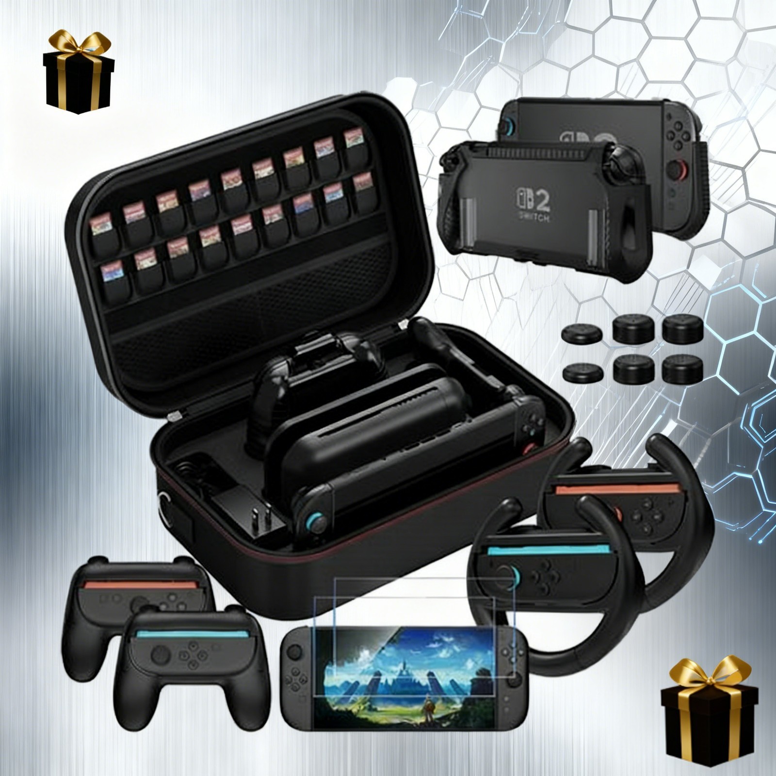 🏆Cover Bag Case Accessories Bundle Switch 2 Protective for Nintendo Switch 2 Y