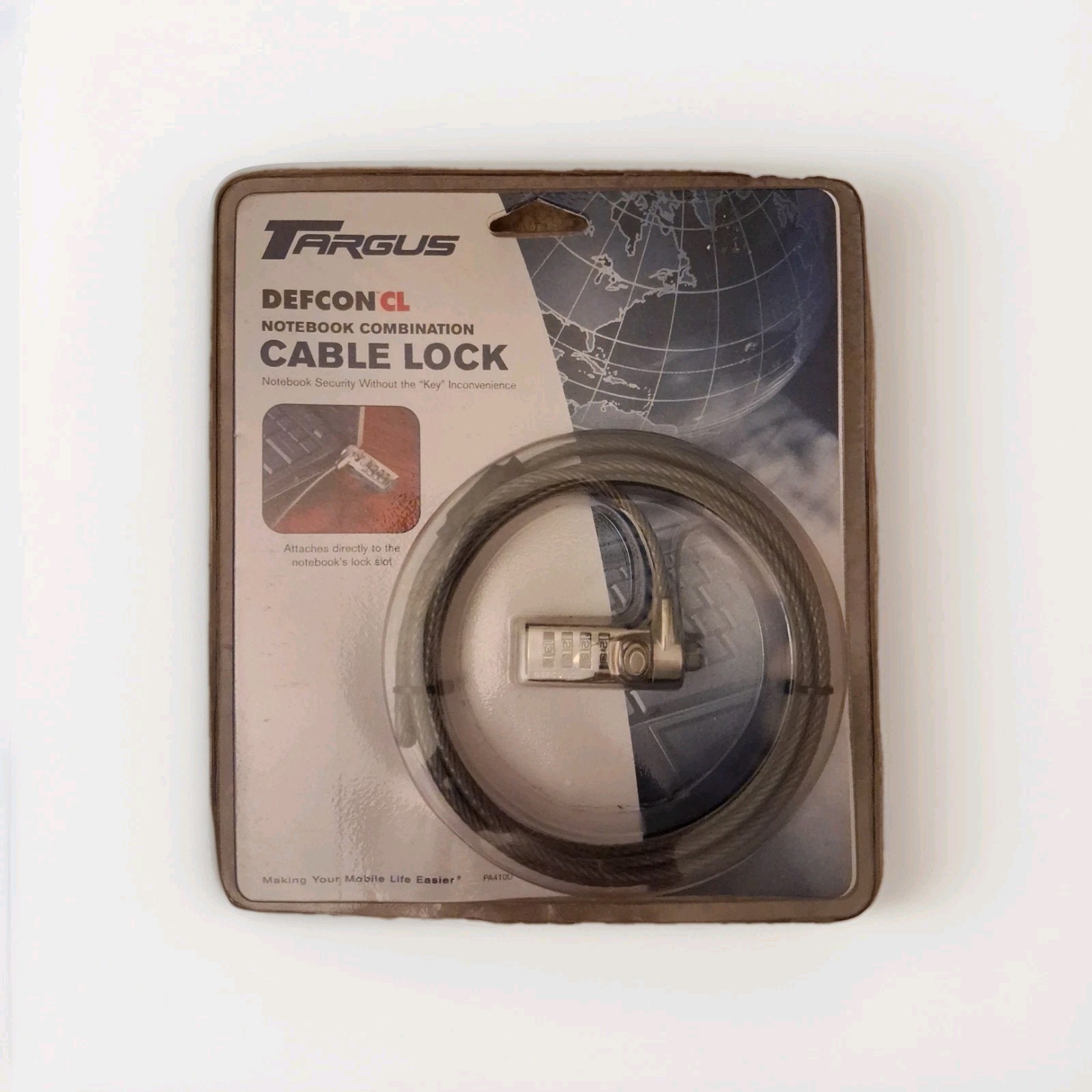 Targus Defcon CL Notebook Combination Cable Lock 6.5 foot cable PA410U