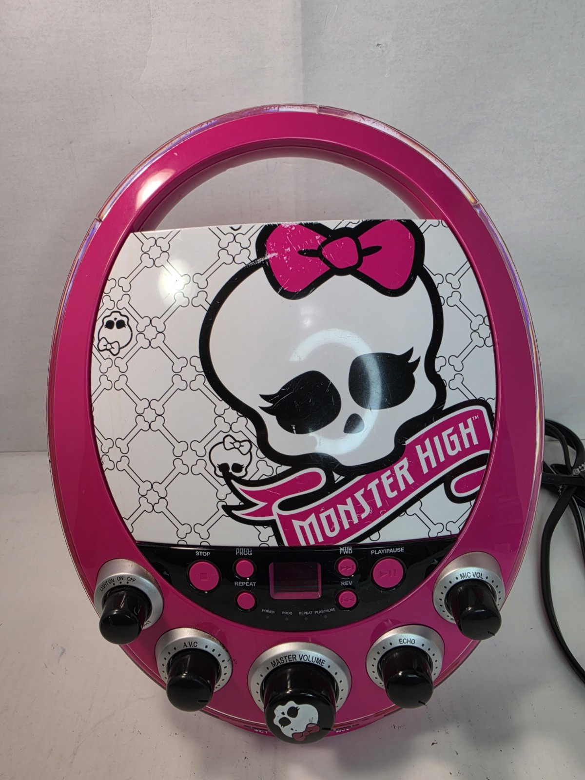 Monster High Disco Party CD Player & Karaoke Machine (2012) - (Tested)
