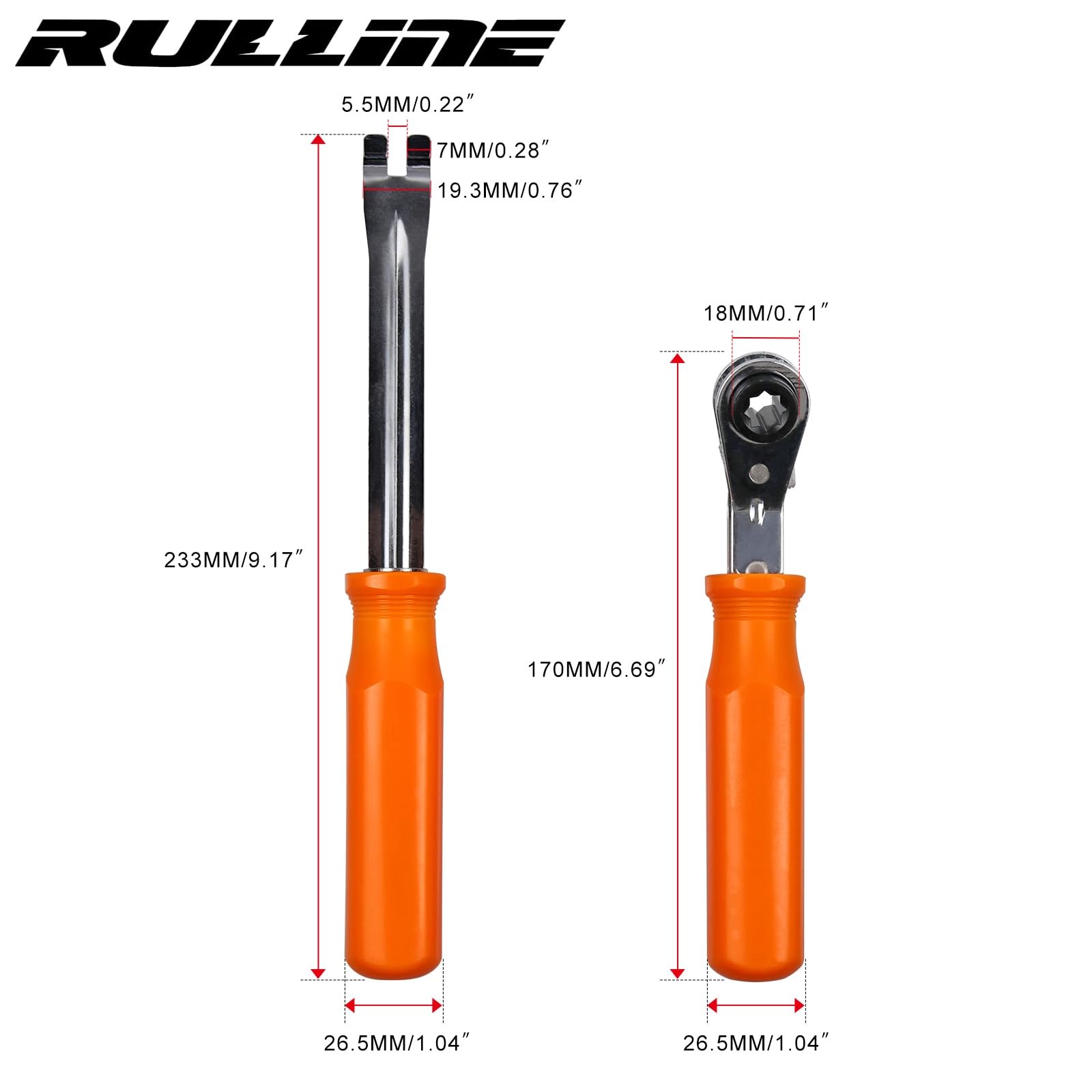 RULLINE 2-Piece Automatic Slack Adjuster Release Tool Set for Air Brake...