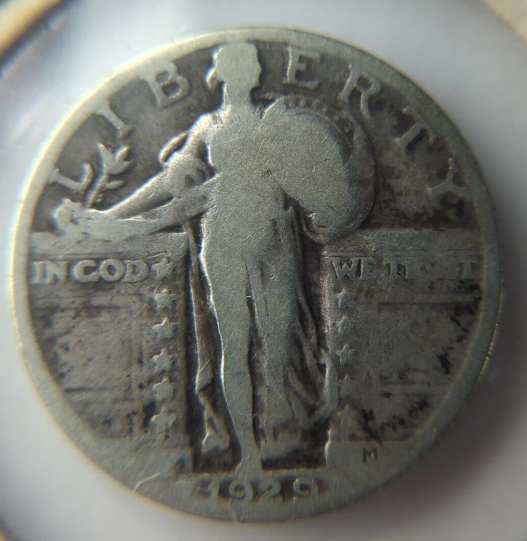 1929 Standing Liberty Quarter Dollar United States 0.25 USA 25 Cents 90% Silver