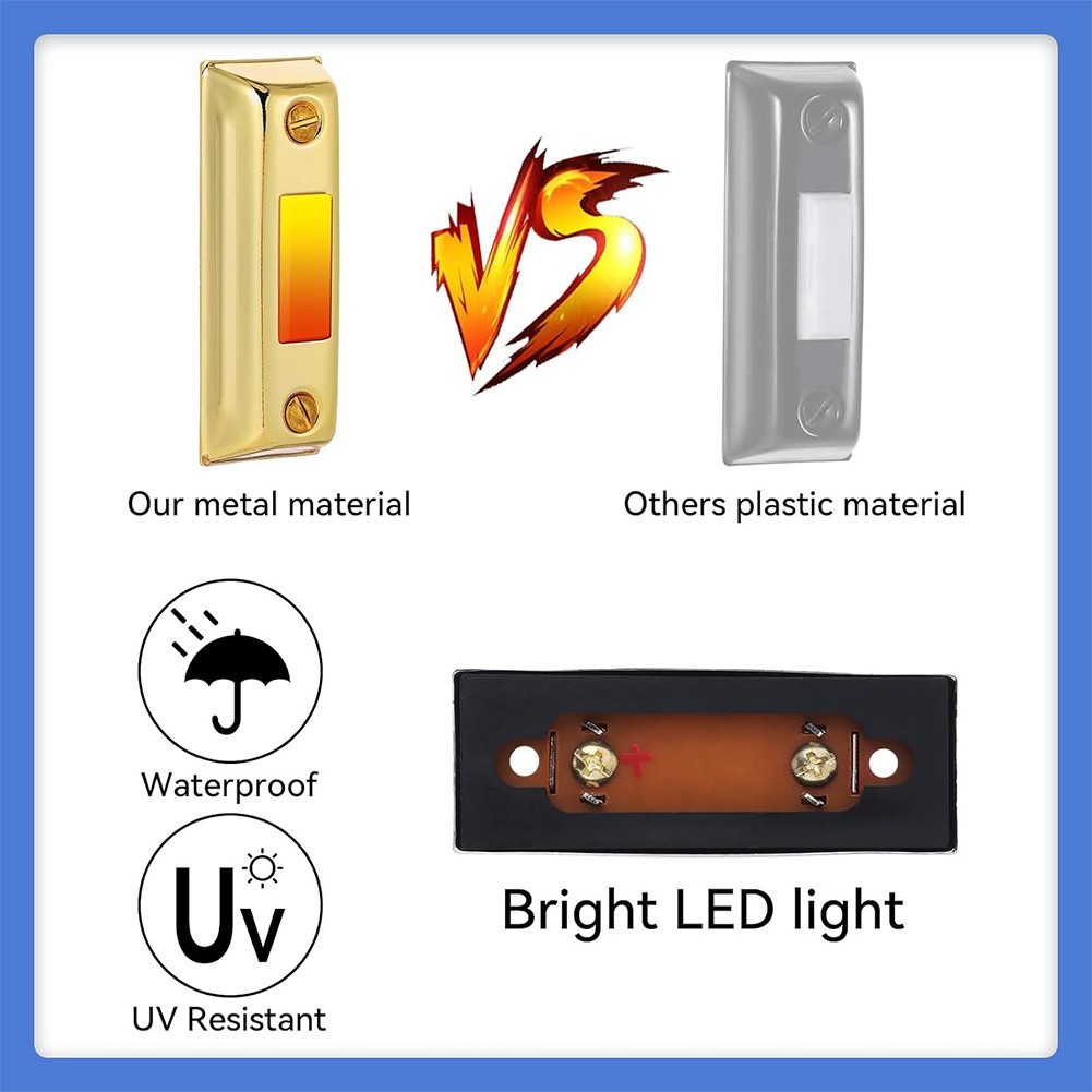 Home Use Wired Doorbell Button with Light for Clear Identification at Night