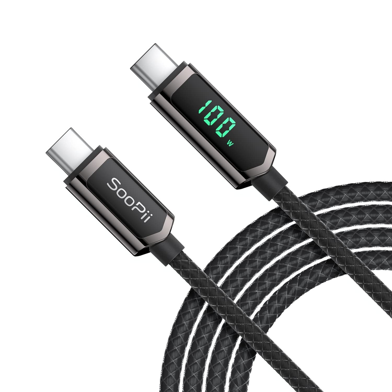 10FT 100W PD Fast Charging USB C to USB C Cable, Nylon Braided Type-C Cable w...