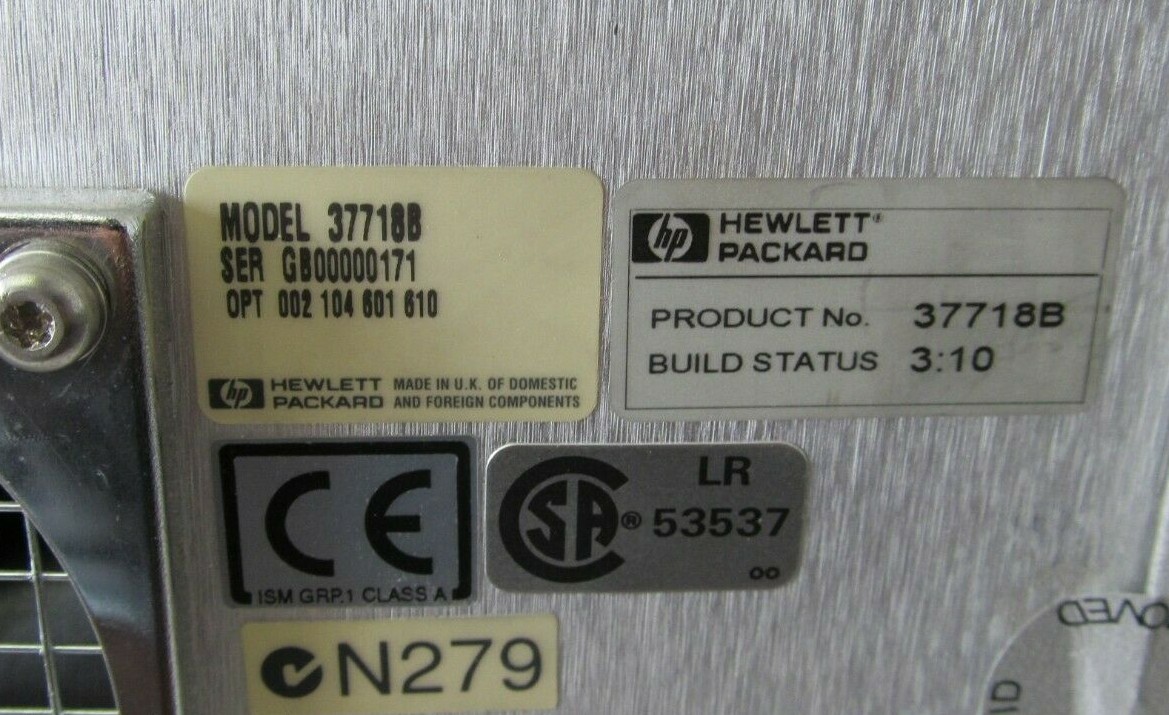 HP Agilent OmniBER 718 Communication Performance Analyzer 37718B