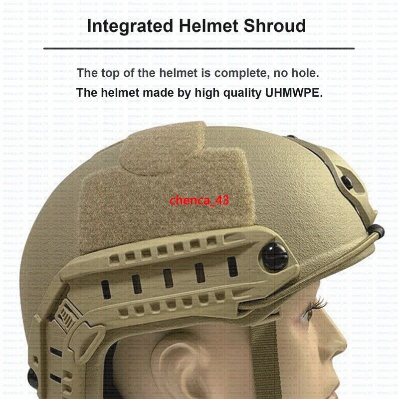 US STOCK Sand M Fast UHMWPE Ballistic Tactical Helmets IIIA Level 3 Bulletproof