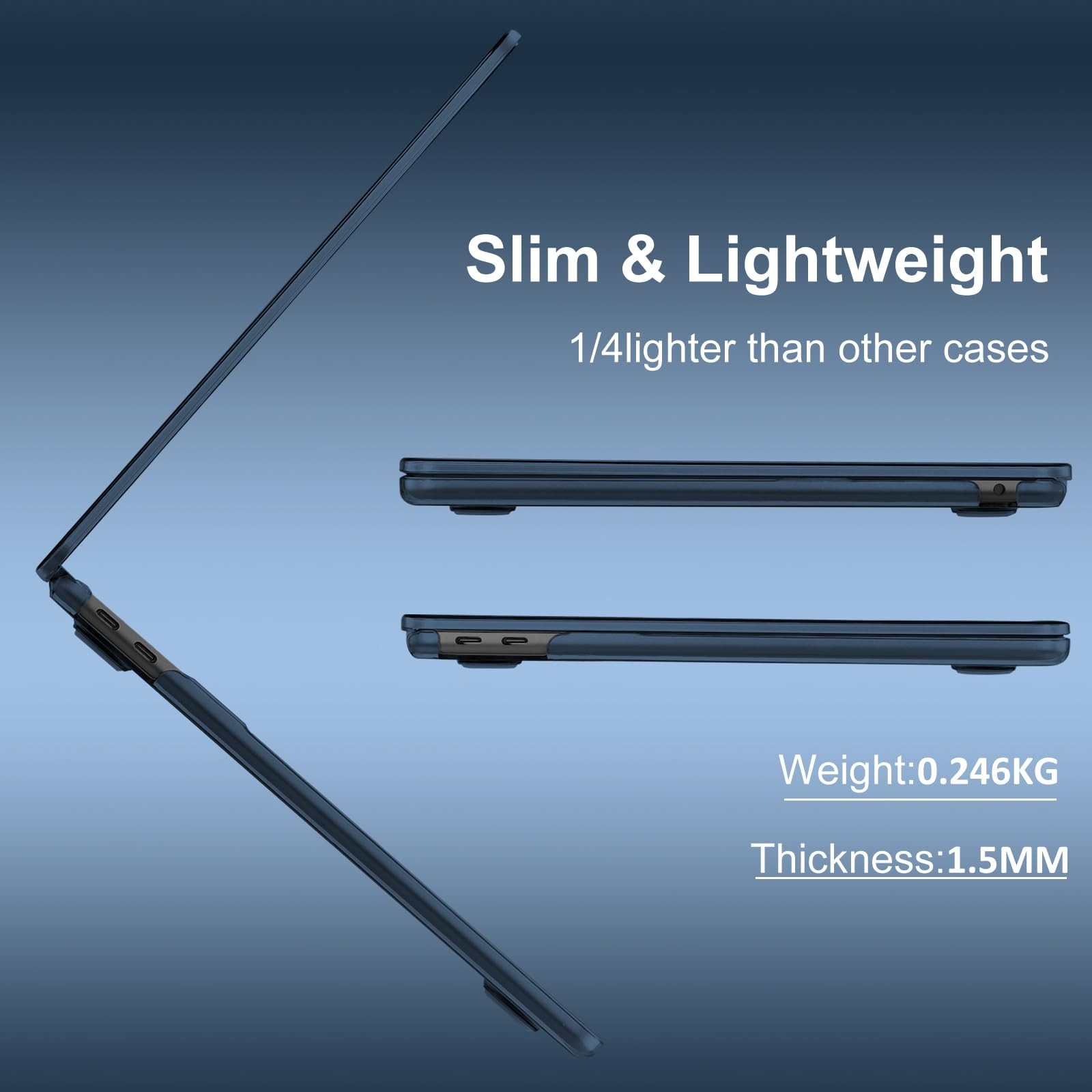Ultra Thin Transparent Hard Case for MacBook Air 13.3" with Keyboard & Screen Pr