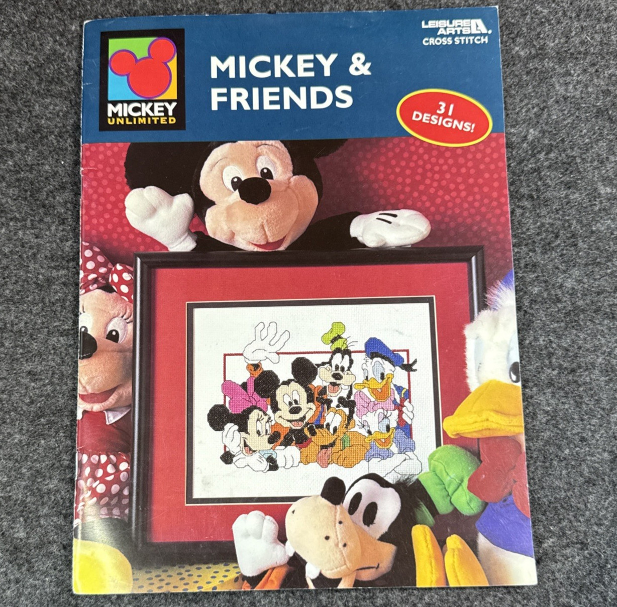 Leisure Arts Mickey & Friends Mickey Unlimited Cross Stitch 31 Designs #3095