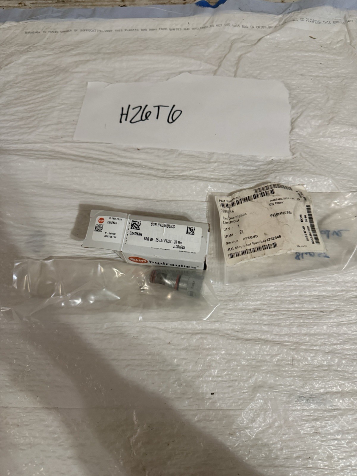 jlg 7026016 Hydraulic Cartridge Valve New In Box