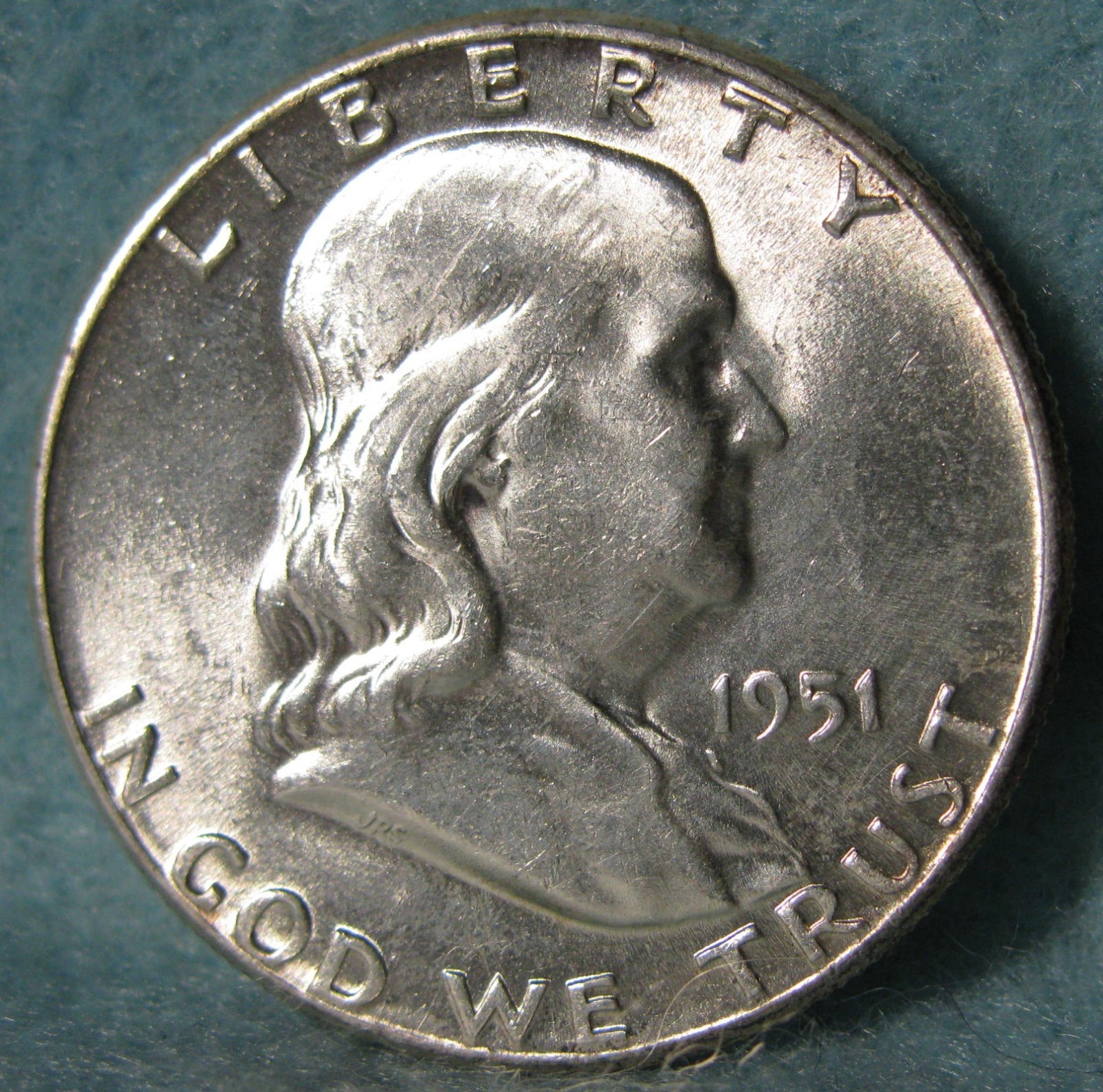 1951 Franklin Silver Half Dollar Uncirculated US Coin #639