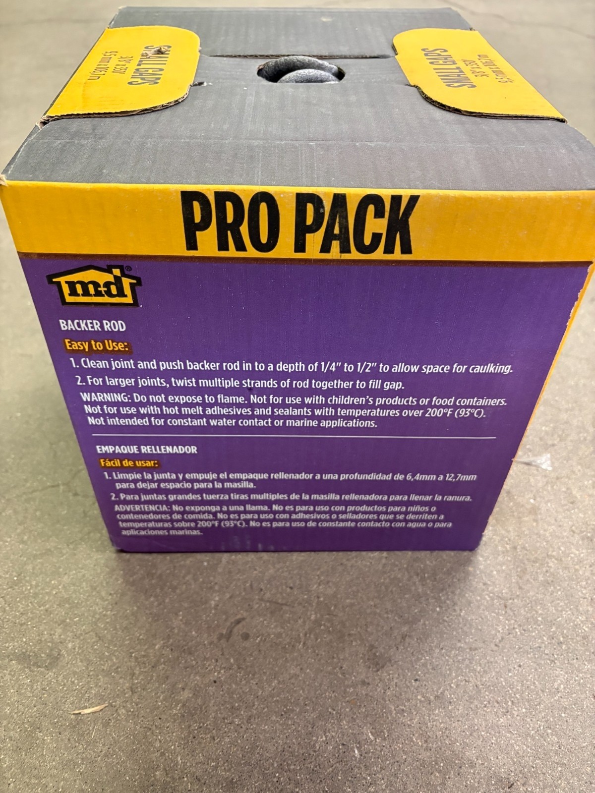 Small Gap Backer Rod 3/8" x 350' Pro Pack Box