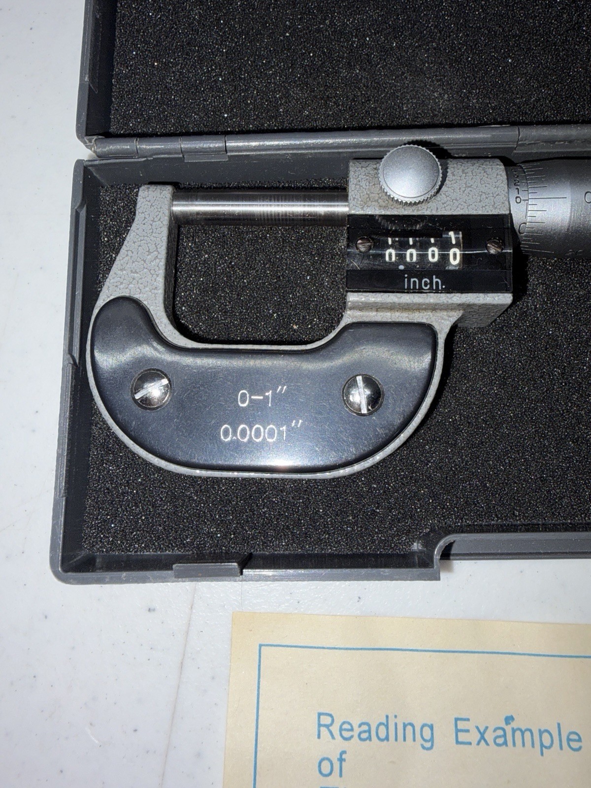 0-1" Precision outside Micrometer 0.0001" in case