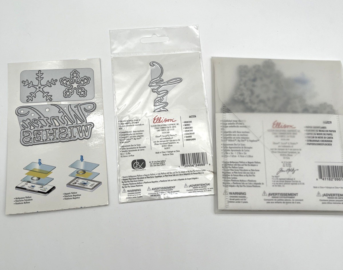 Huge Sizzix Thinlits Cutting Dies Lot Mixed New & Used Scrapbooking Card Making