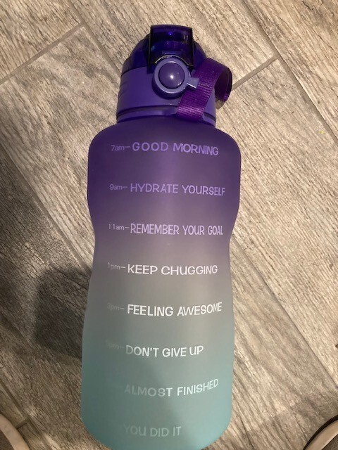 Giotto Large 1 Gallon/128oz (When Full) Motivational Water Bottle with Time motv