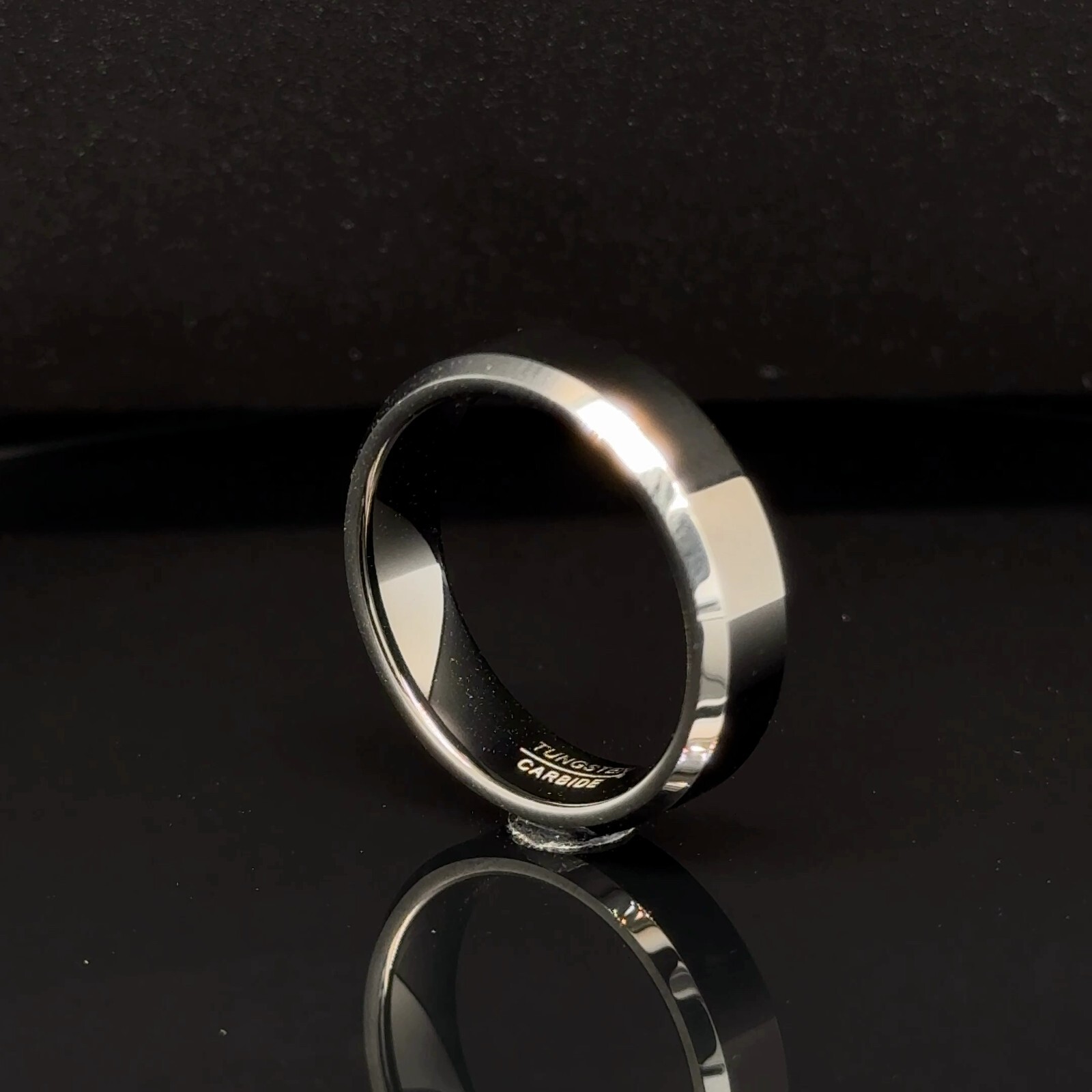 6mm Polished Tungsten Carbide Ring Rounded Edges – Elegant Unisex Wedding Band