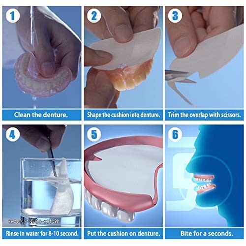 Denture Adhesive Cushion (Upper) 30 Pads + (Lower)