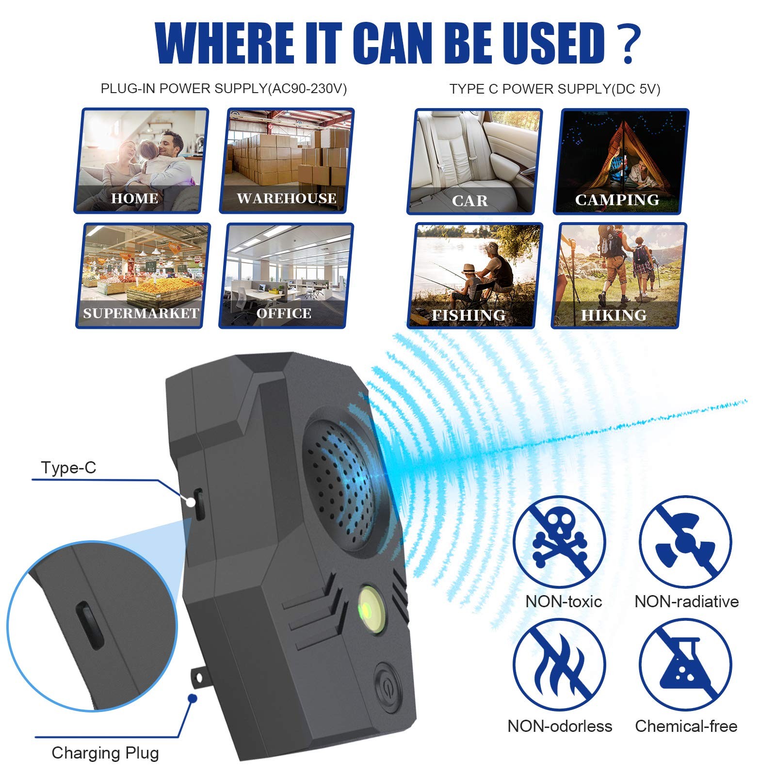 Superior Squirrel Repeller, Ultrasonic Squirrel Repellent Plug in, Electronic...