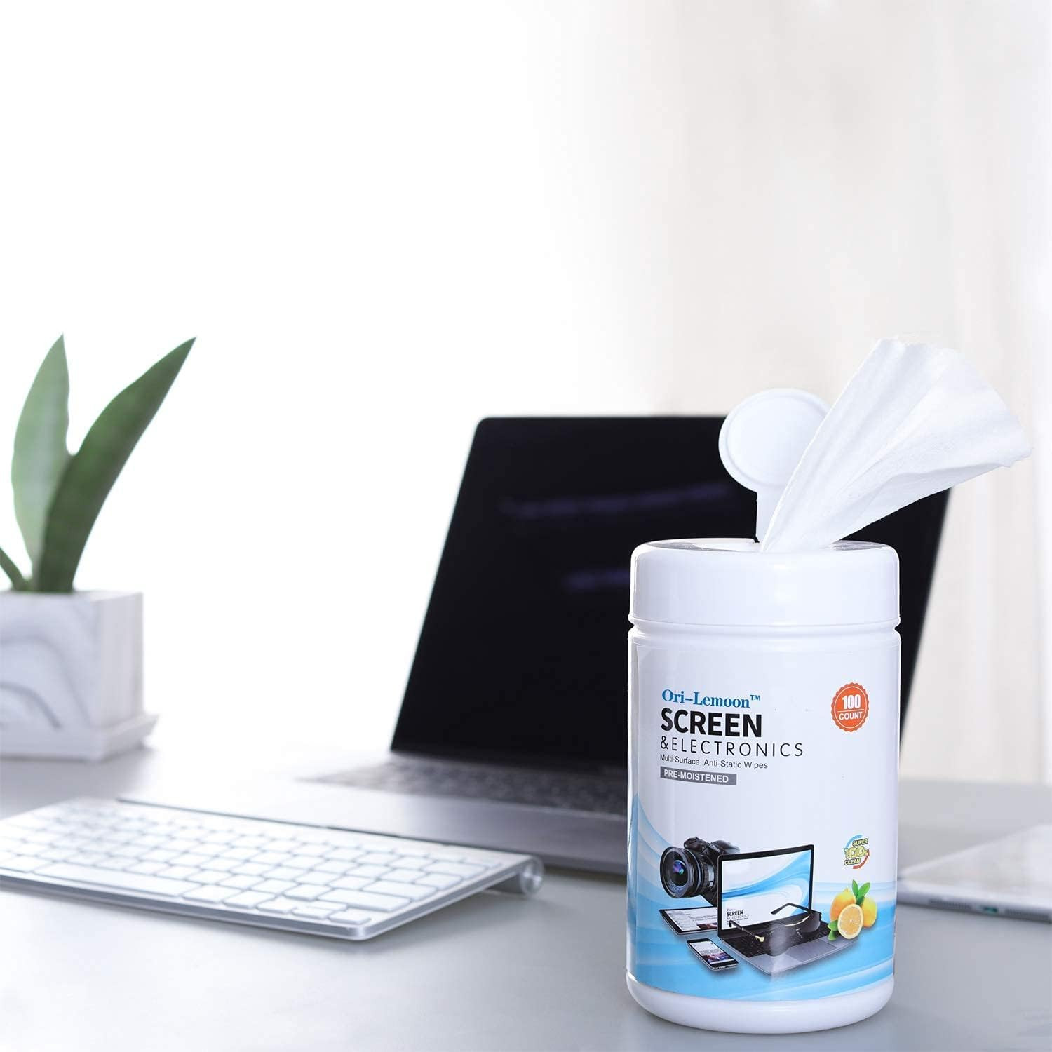 Monitor Wipes, Pre-Moistened Computer Screen Wipes for Electronics, Computer Mon
