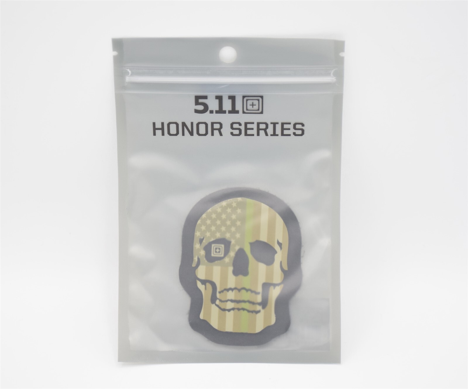 5.11 TACTICAL HONOR SERIES "THIN GREEN LINE SKULL" LOGO PATCH HOOK/LOOP BACKING