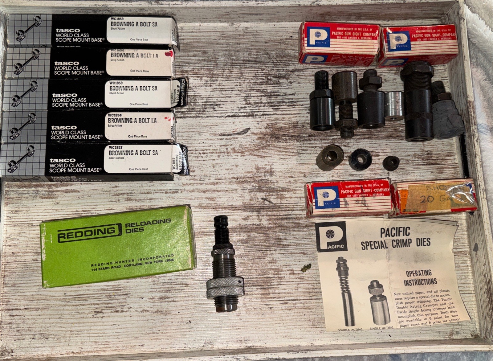 Lot Of Gun Accessories Pacific Powder Bushing  Crimp Dies, Redding Taper Crimp