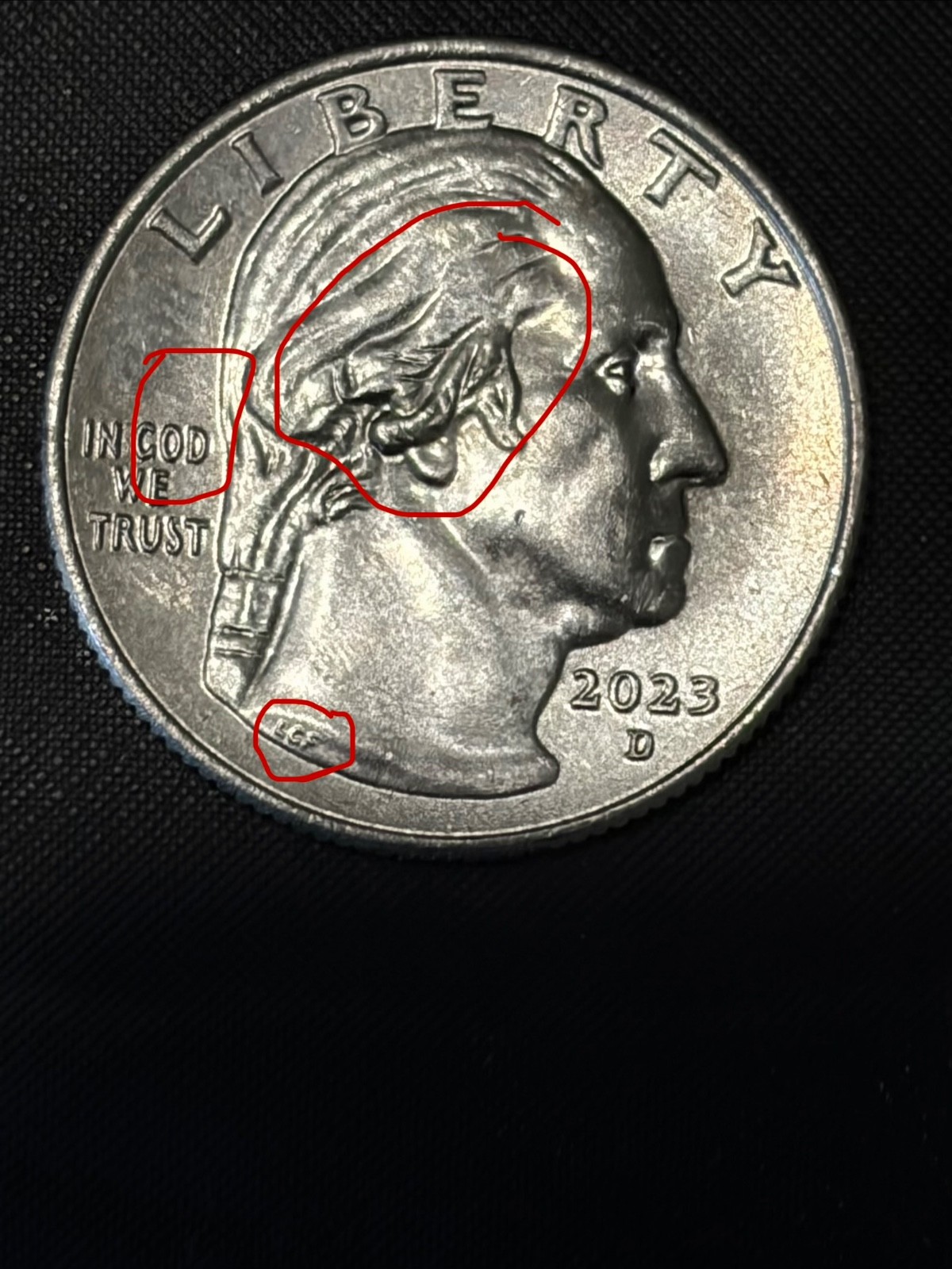 2023 D Quarter Error Coin Mint “IN COD WE TRUST”  2023 US Currency error Jovita