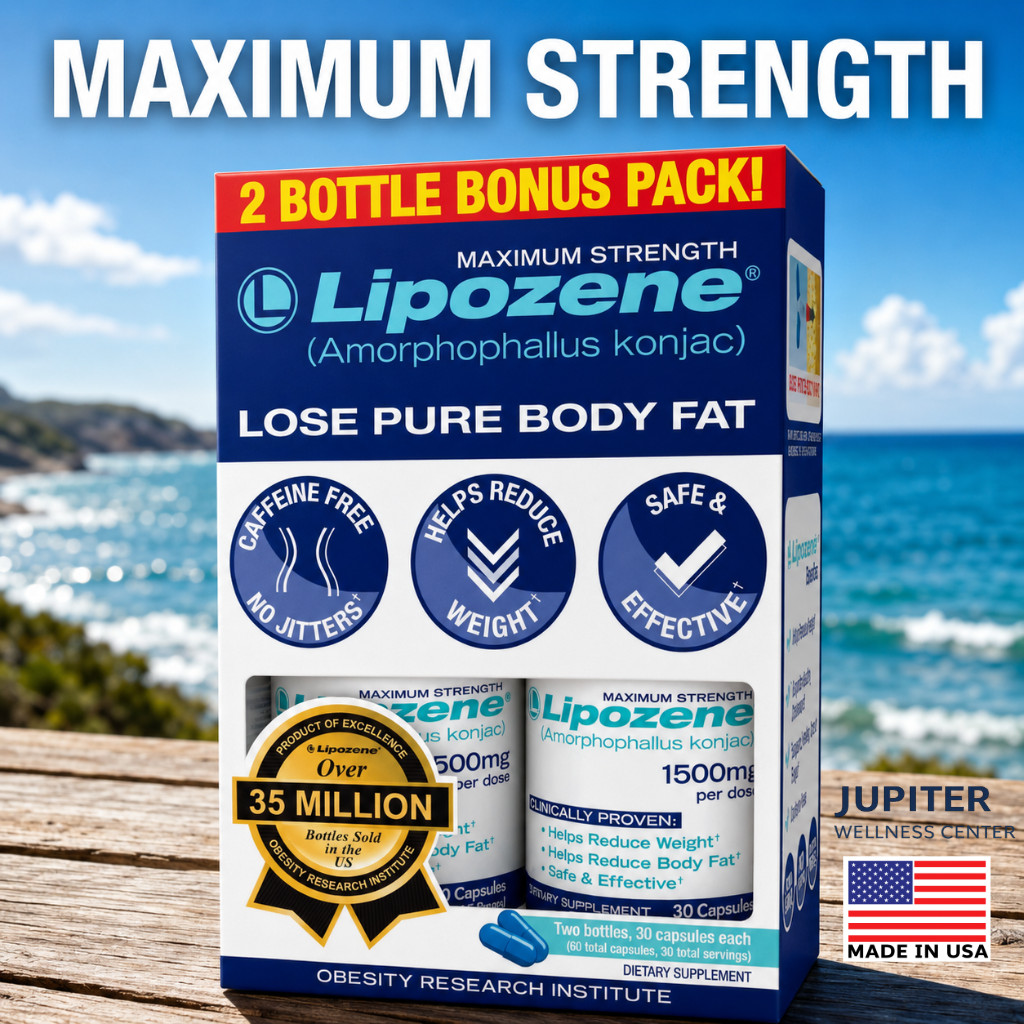2 Bottles - Lipozene Maximum Strength Weight Loss Supplement, 30ct Exp 3/2028+