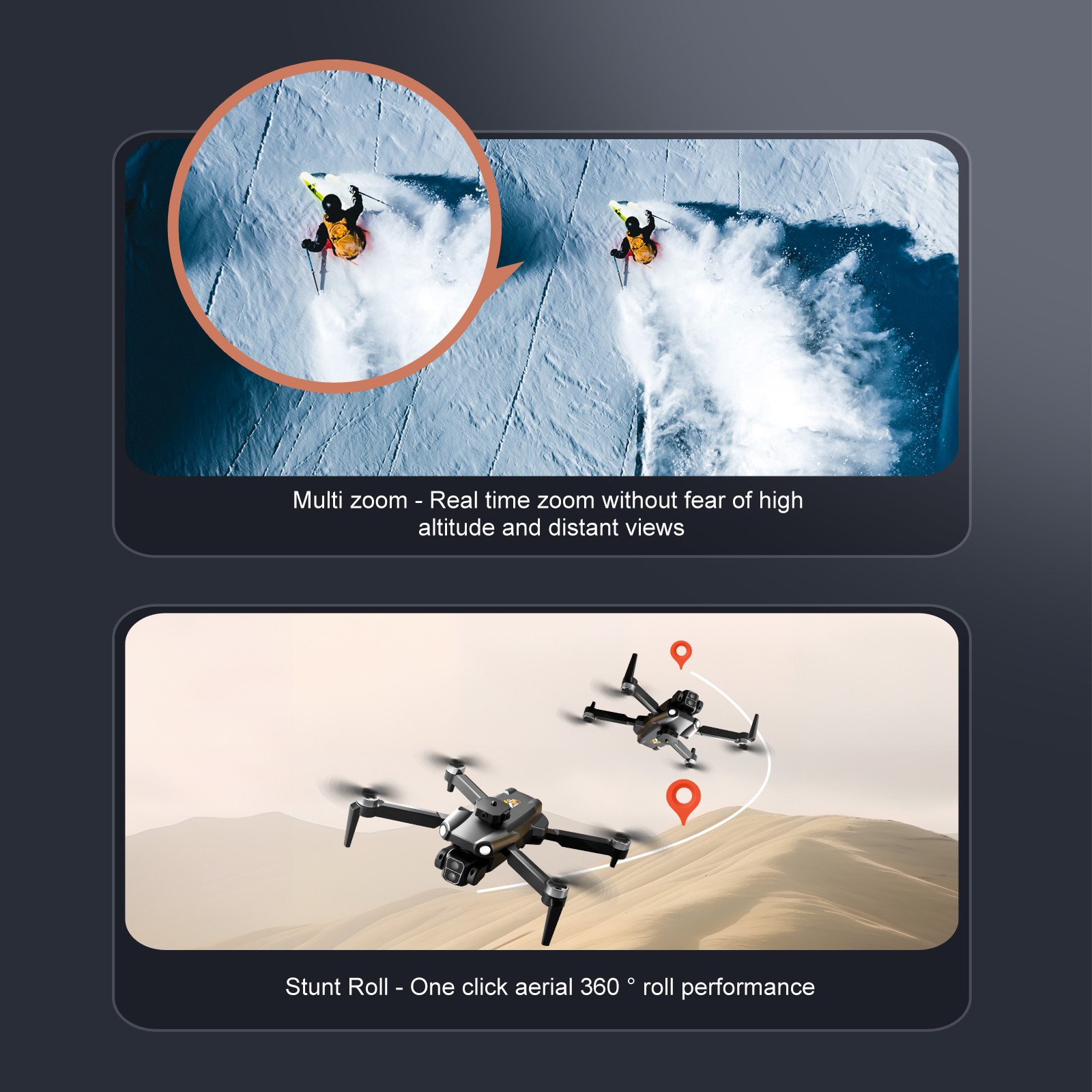 S119 Drone Brushless Foldable Obstacle Avoidance Drone FPV With 2 Battery | NE