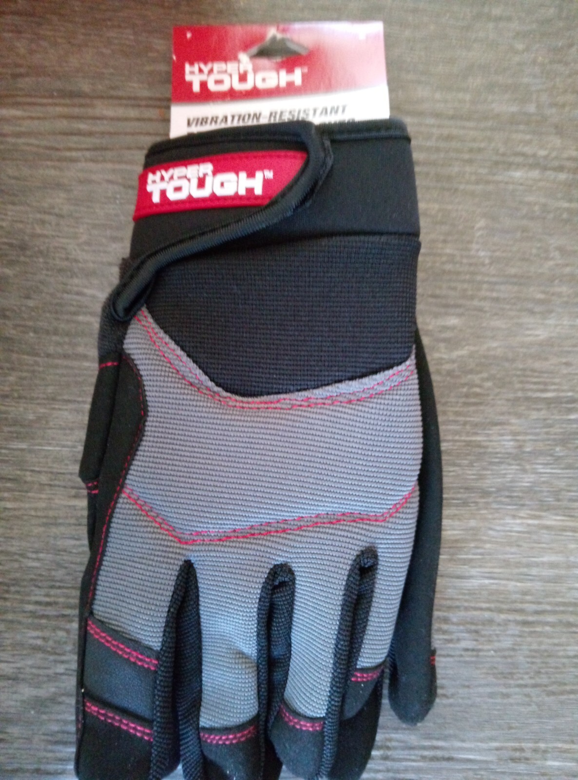 Men's Hyper Tough Vibration resistant  Gloves Red/Black Size Large