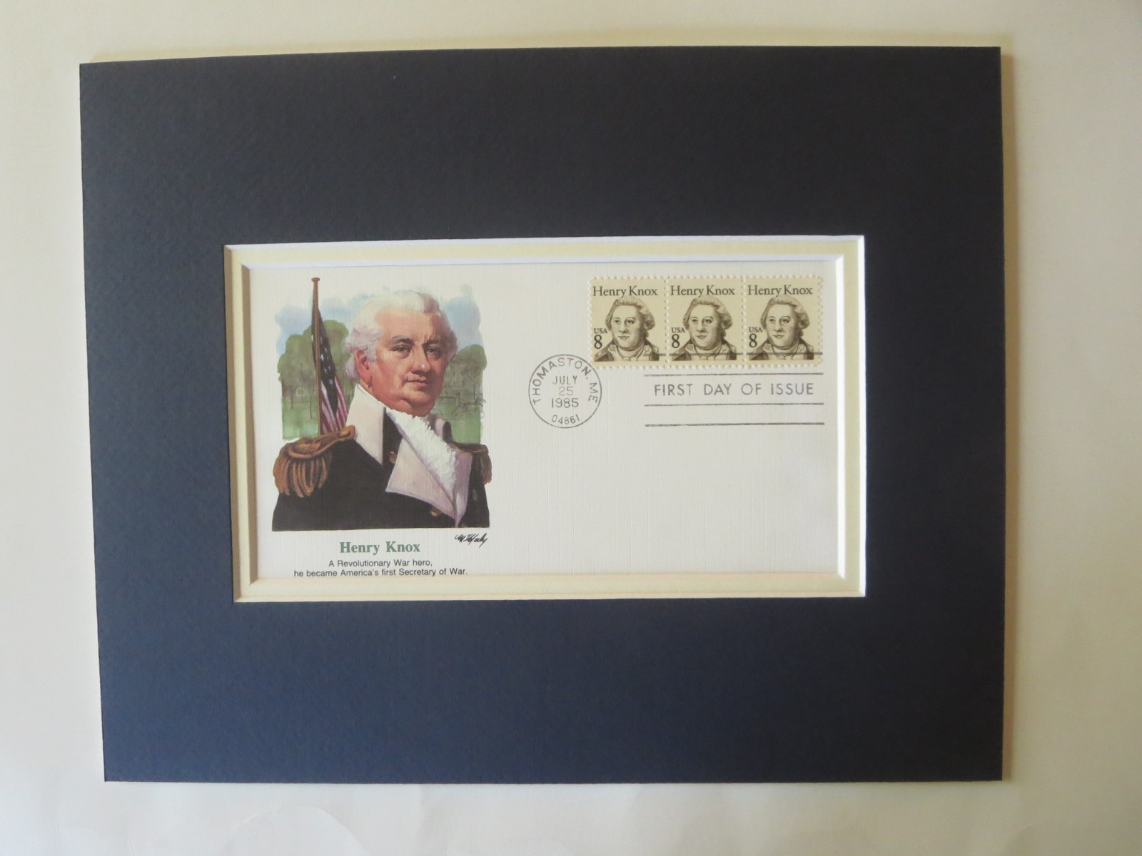 General Henry Knox - First Secretary of War & First day Cover of his own stamp