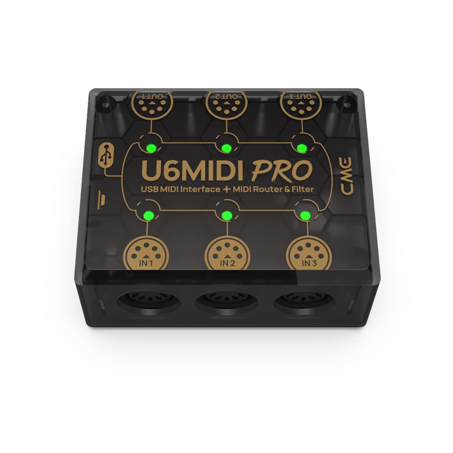 CME U6MIDI Pro 3-in-3-out MIDI Interface