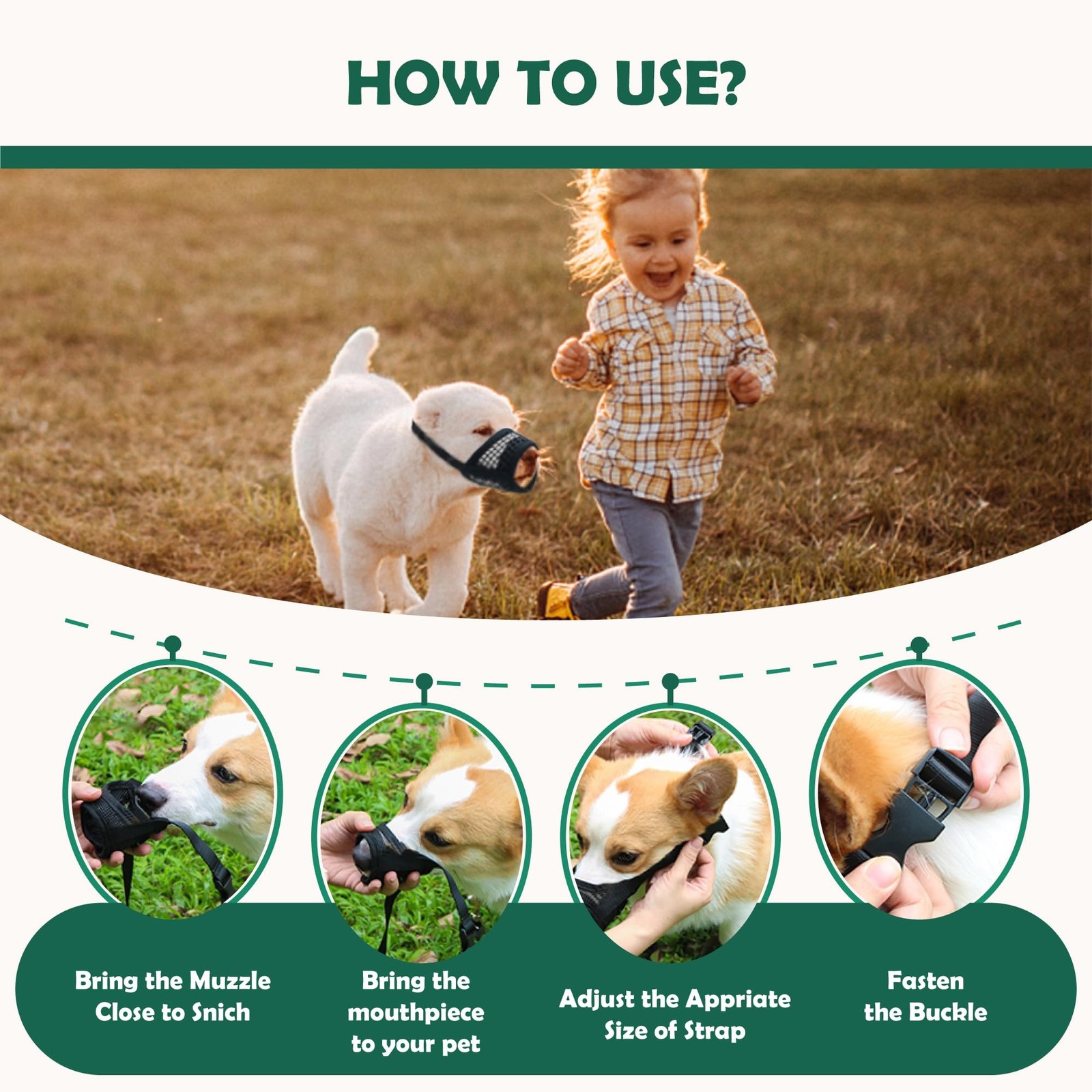 Dog Muzzle Medium Sized Dogs - Soft Muzzle for Medium Sized Dog with Air Mesh...