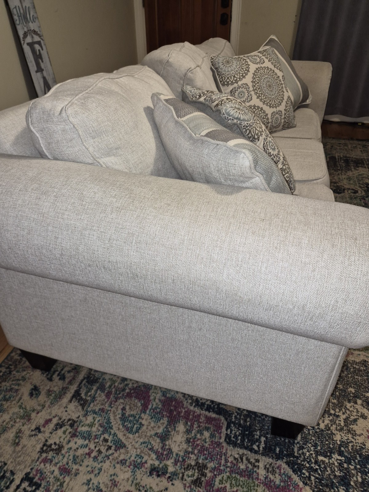 Pennington Sleeper Sofa Cream Upholstered 3-Seater Contemporary