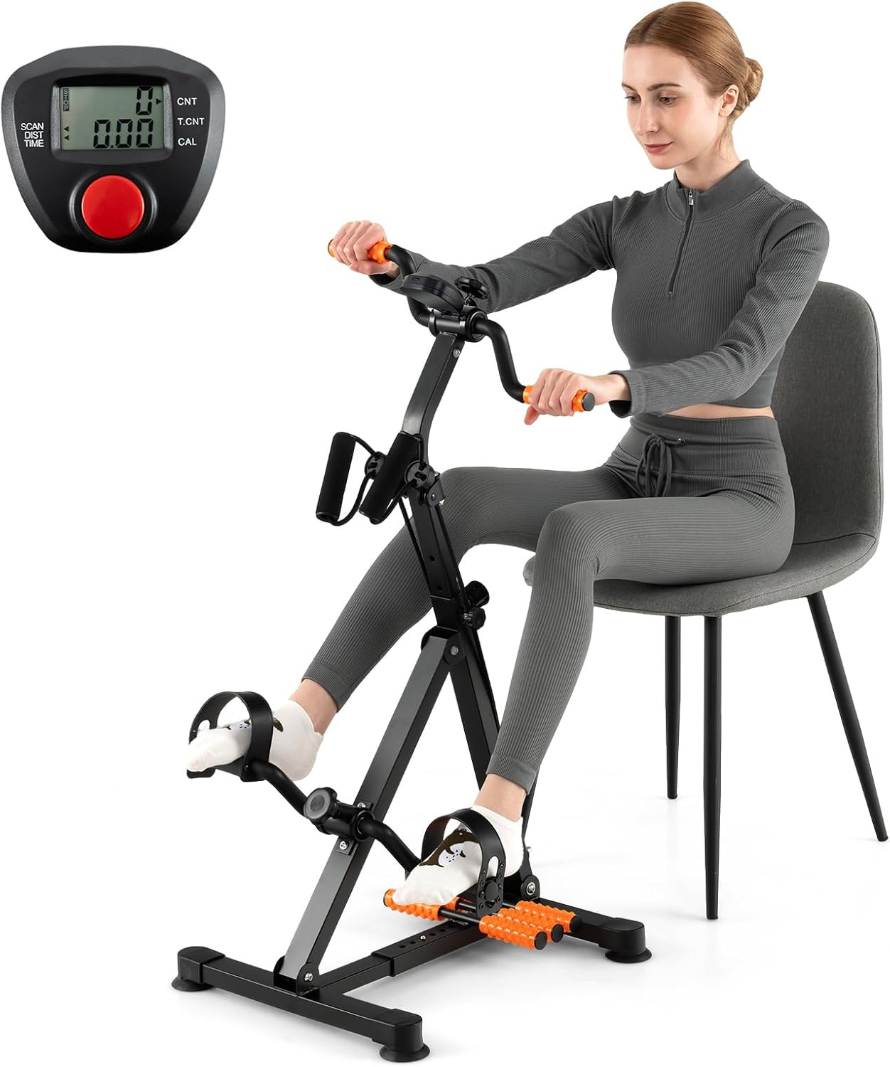Pedal Exerciser Bike for Seniors, Hand Arm Leg Knee Physical Therapy Exercise Bi