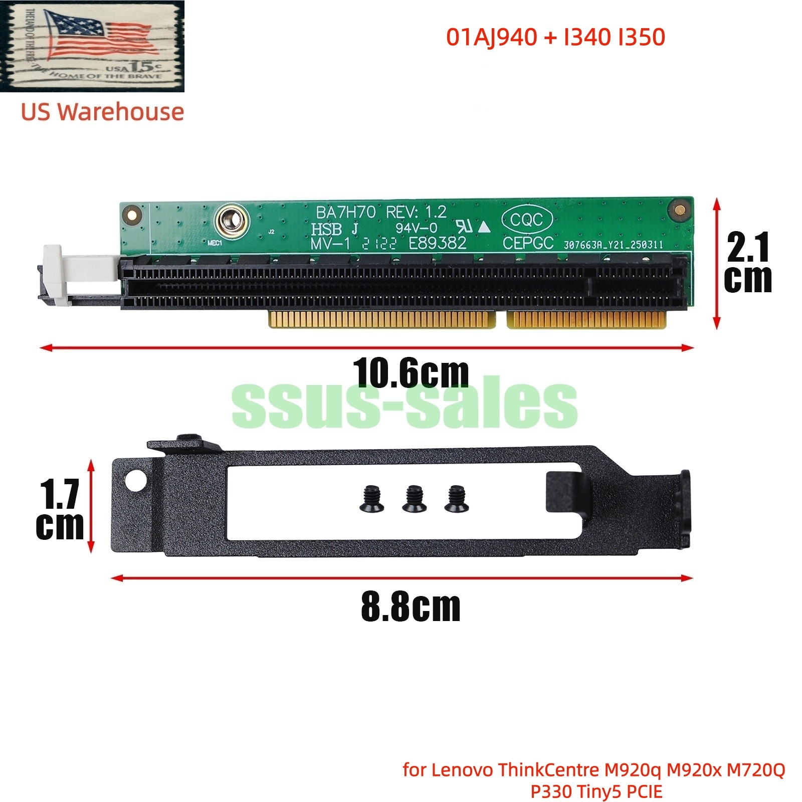 01AJ940 Adapter Card I340 I350 Network Card Retaining Bracket for Lenovo M920x