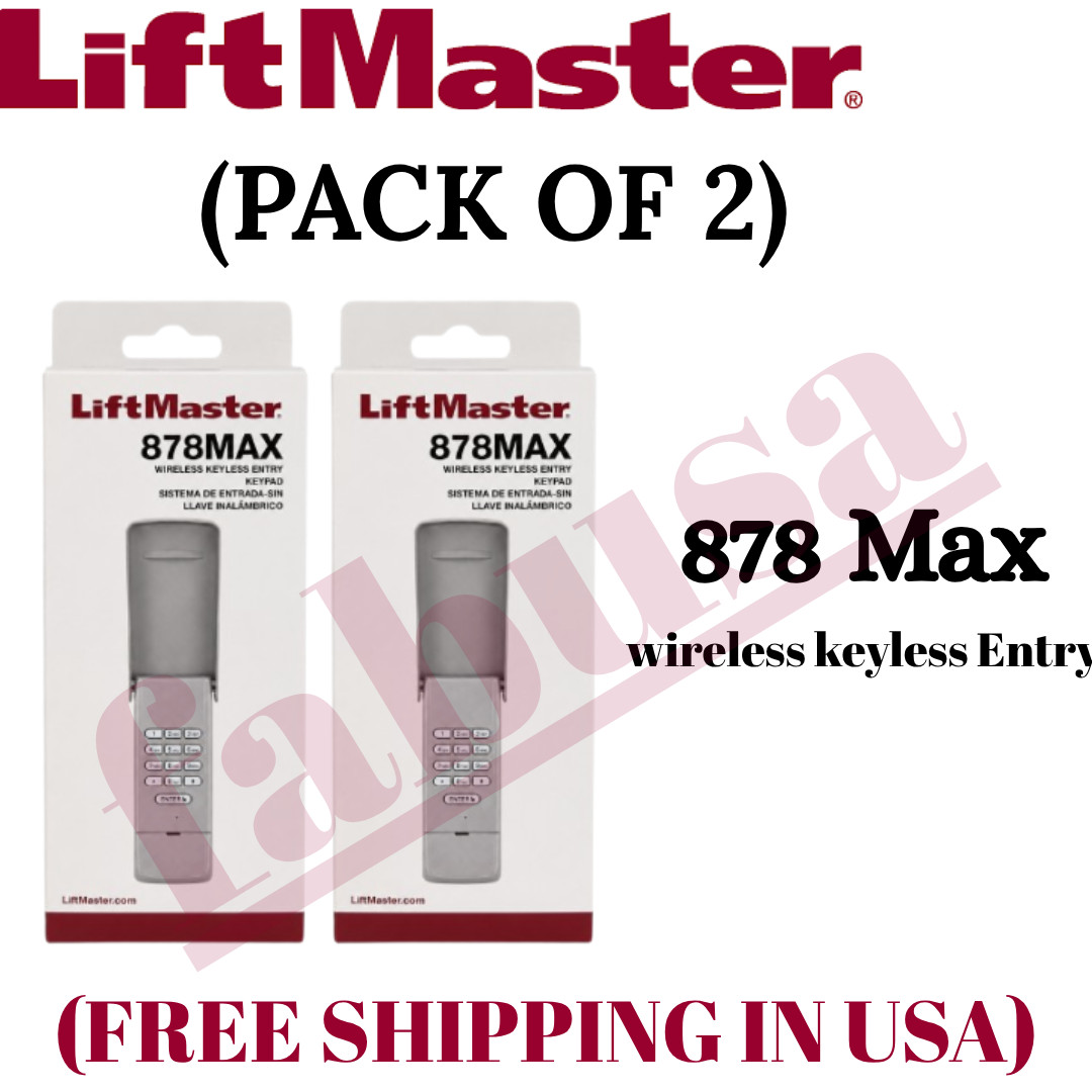 LiftMaster 878MAX Wireless Garage Door Keypad Remote Security+ 2.0 Universal # 2