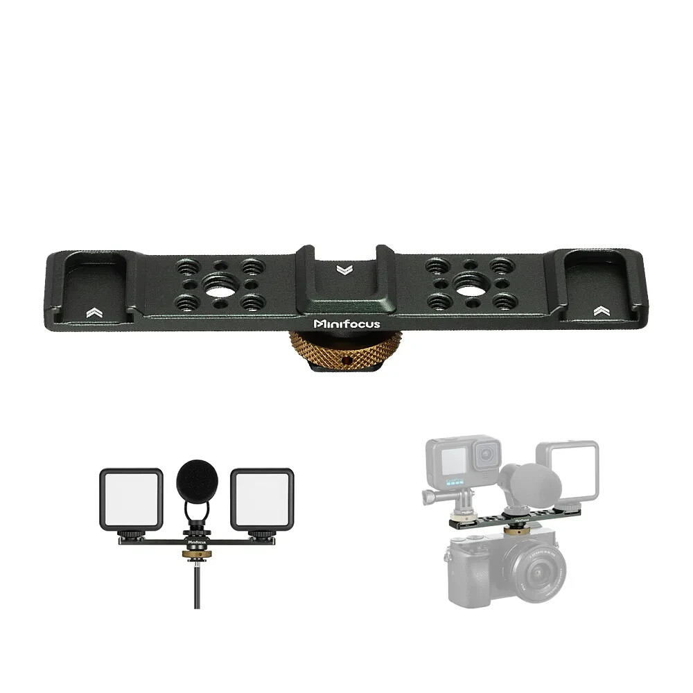 Triple Cold Shoe Bracket Mount Holder for Nikon Canon Sony DSLR SLR Camera