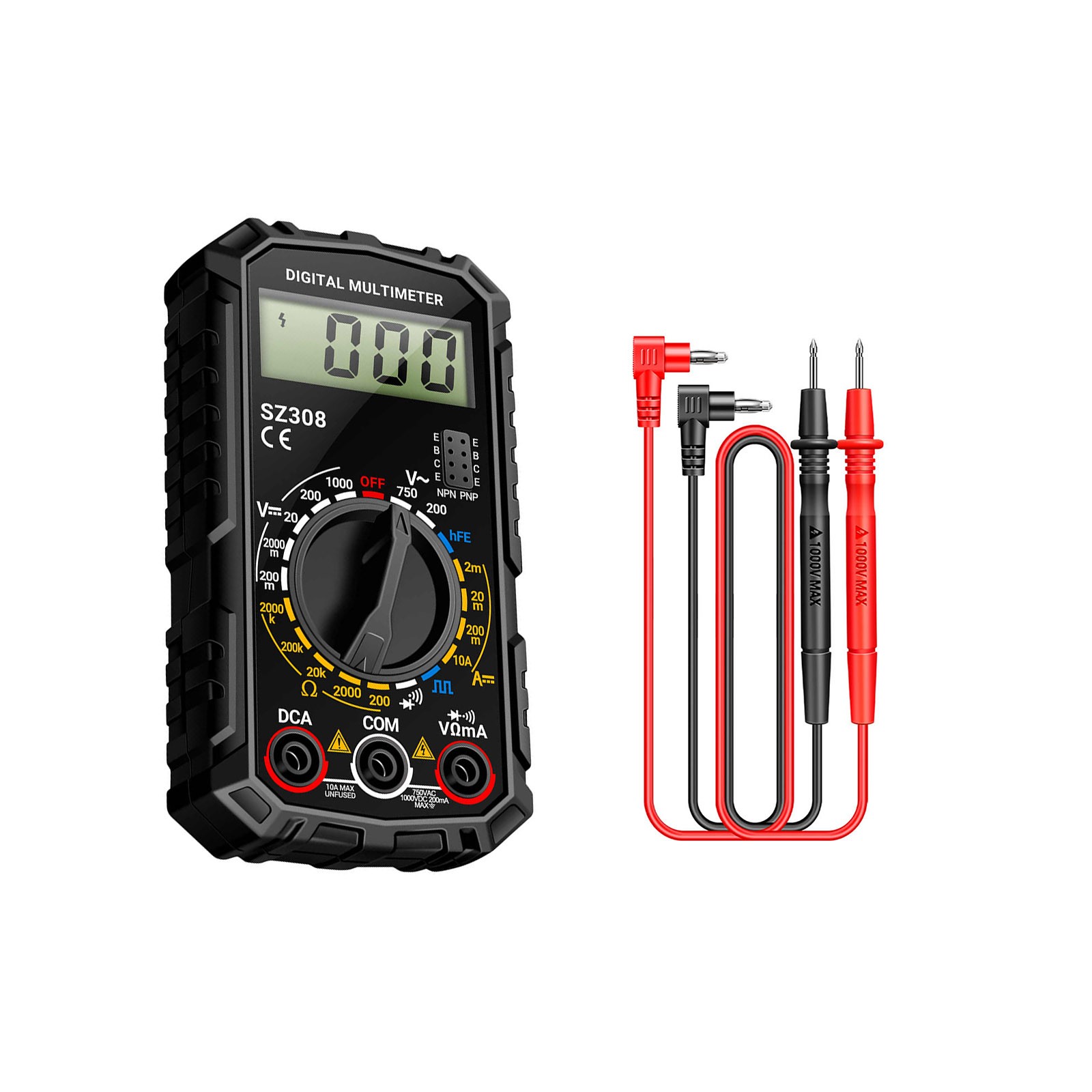 Digital Multimeter Voltmeter Ammeter Ohmmeter for AC DC Voltage Current Tester