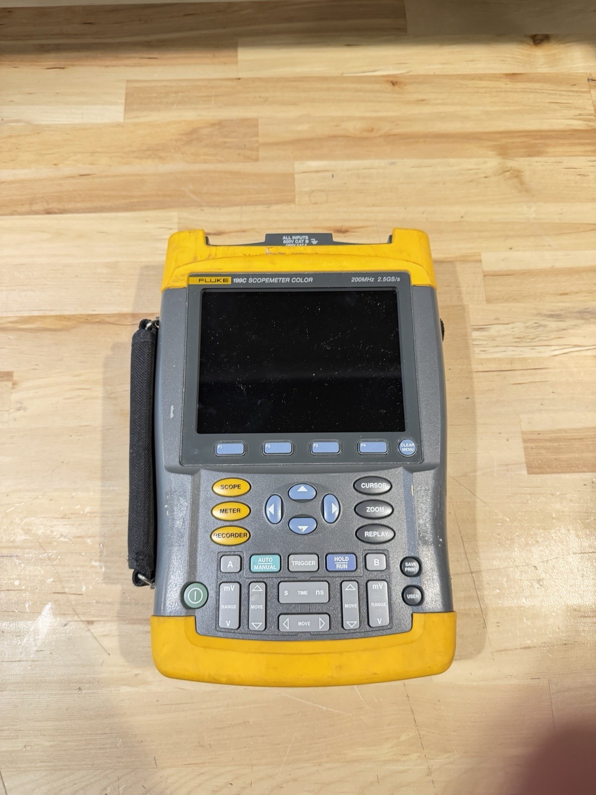 FLUKE 199C SCOPEMETER COLOR (FOR PARTS) PARTS ONLY