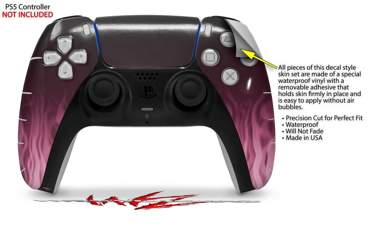 Skin Sony PS5 Controller Fire Pink