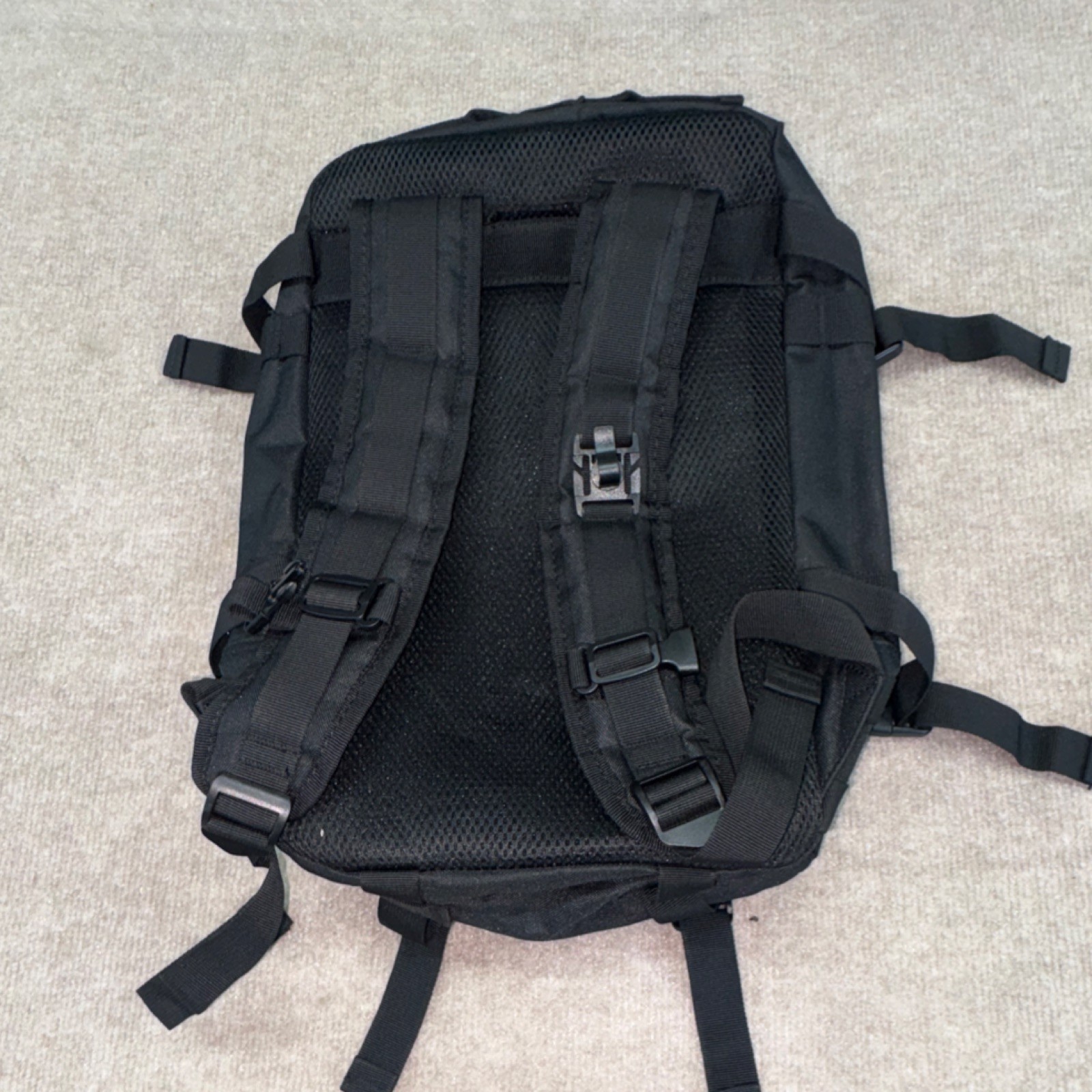 Range bag - Tactical Backpack Black Nylon Adjustable Multifunction Molle straps