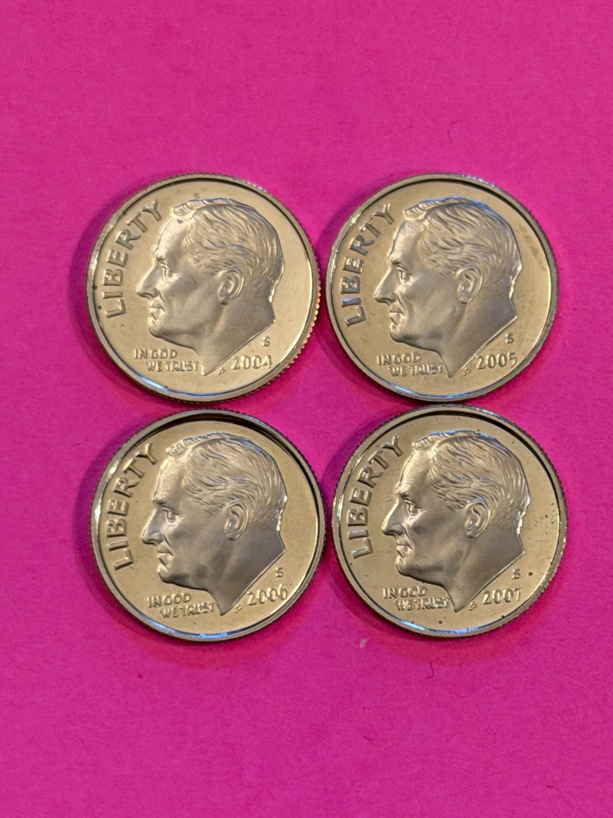 COIN DIME 2004 S TO 2007 S PROOF FREE SHIPPING