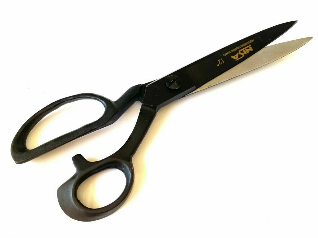 SCISSORS 10" HEAVY DUTY UPHOLSTERY CARPET / SHEAR TAILOR SCISSORS FULL BLACK
