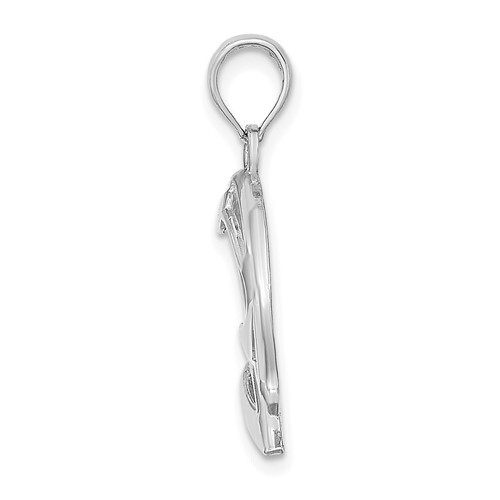 New .925 Sterling Silver Cut-Out Duck Head Pendant