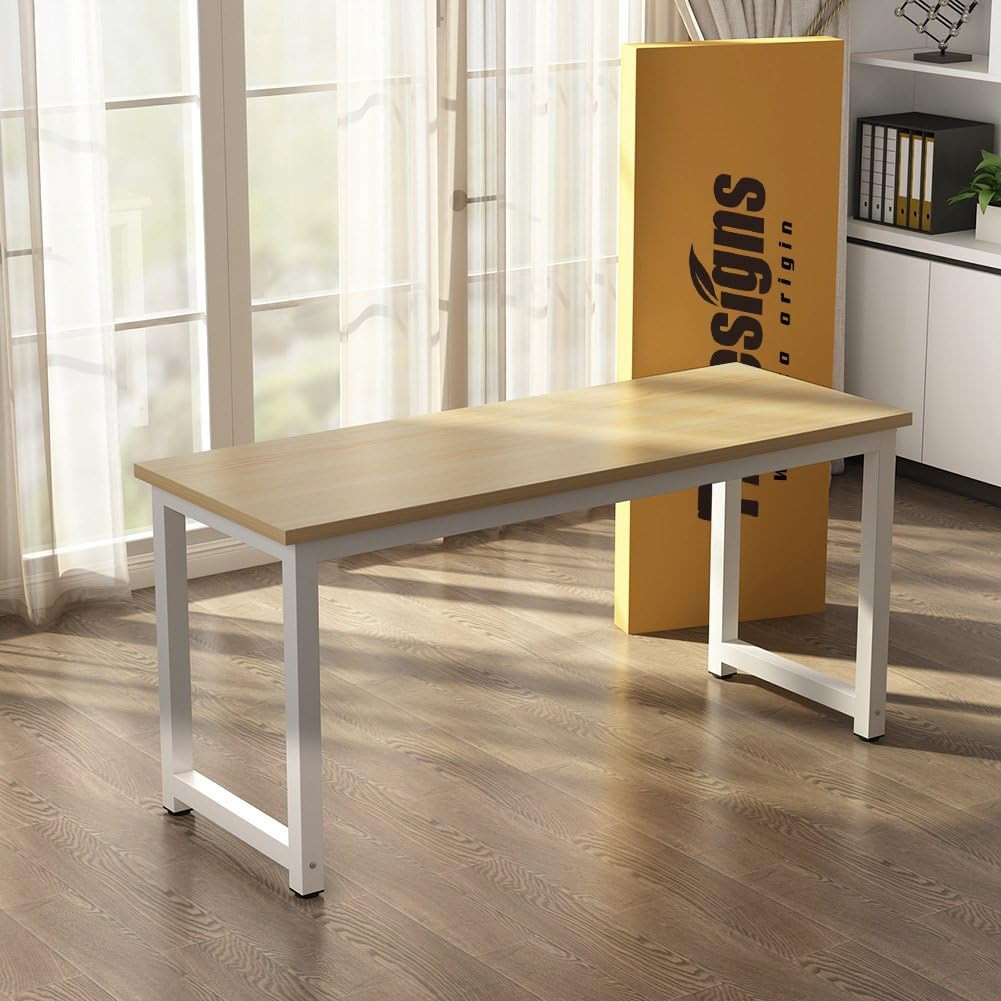 Spacious 63" Walnut Computer Desk for Home Office & Study Workstation