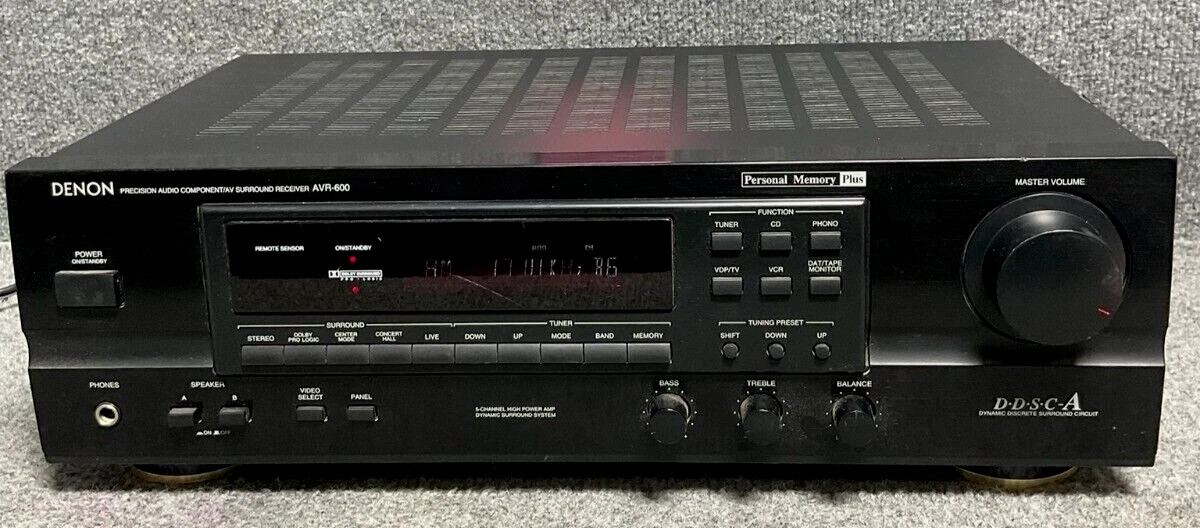 Denon AVR-600 Home Theater Receiver 5.1 Channel Surround – Audio Review - Black
