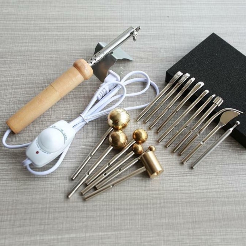 16-Head Cloth Fabric Flower Making Set Soldering Ironing Machine Temp Adjustable