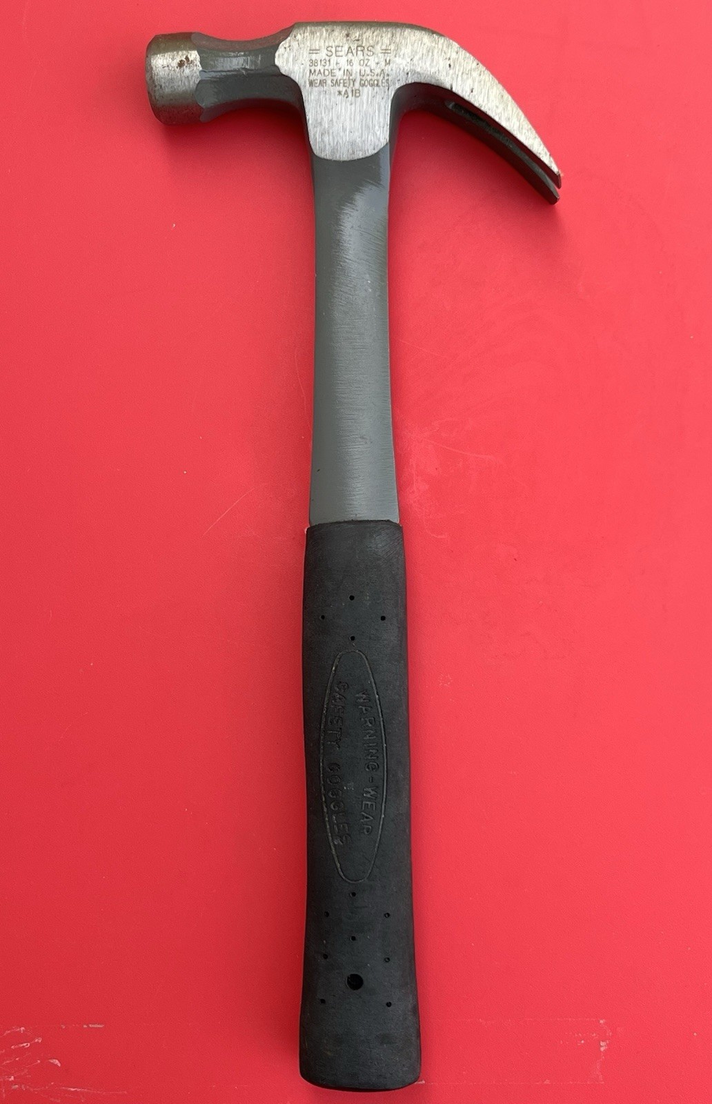 VTG Vintage Sears Hammer 16oz M 38131 USA Made Claw Hickory Core Read Desc