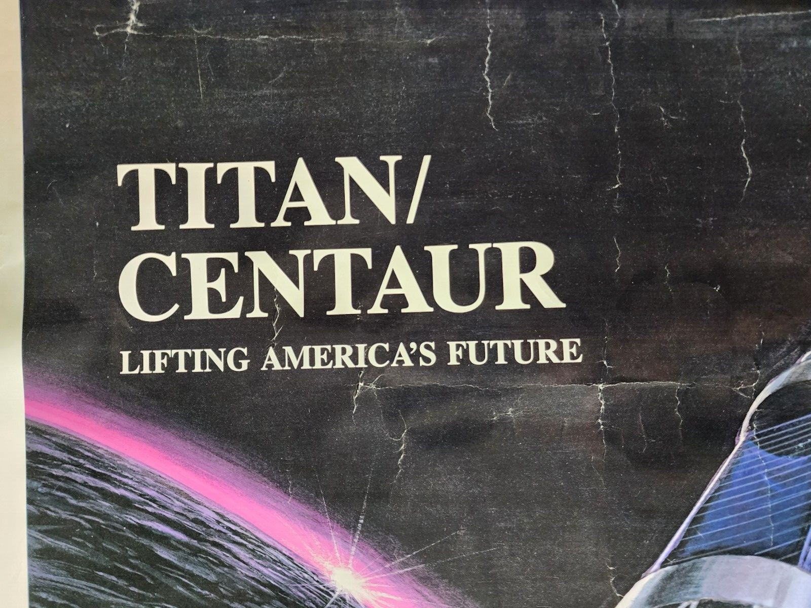 Vintage General Dynamics Space Systems Poster - TITAN CENTAUR Lifting America's