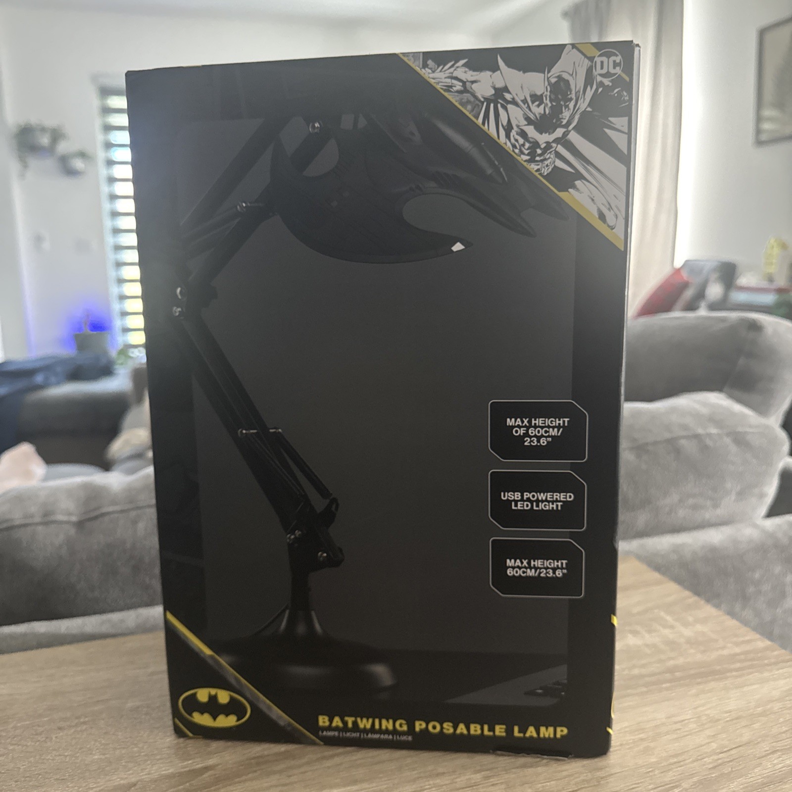 Batman DC Comics, Batwing Posable Lamp, 1989 Batman Batwing Design! Brand New!